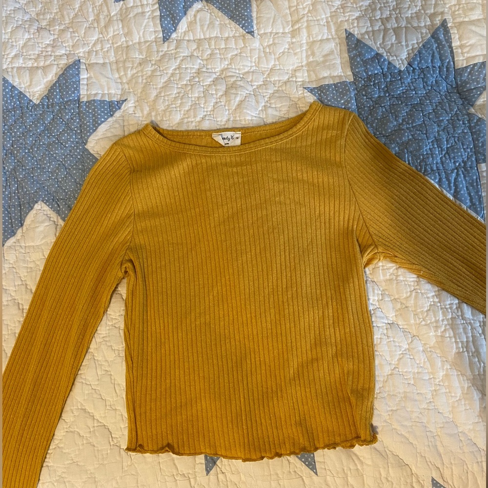 Tight yellow long sleeve